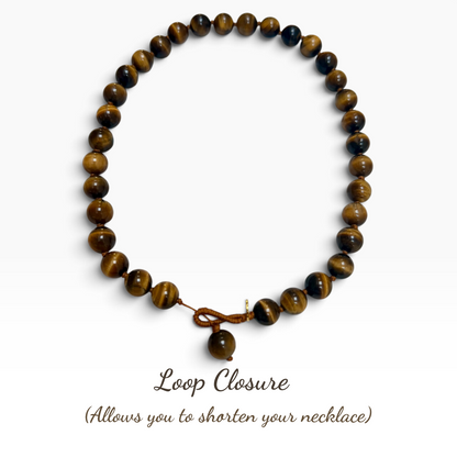 Tiger’s Eye Chunky Beaded Choker - Courage & Confidence