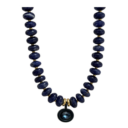 Aerin Necklace - Sodalite (Dark Blue) Pendant Necklace