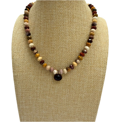 Aerin Necklace - Australian Jasper (Mookite) Pendant Necklace
