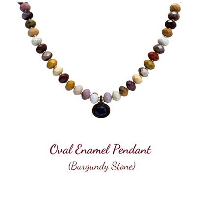 Aerin Necklace - Australian Jasper (Mookite) Pendant Necklace