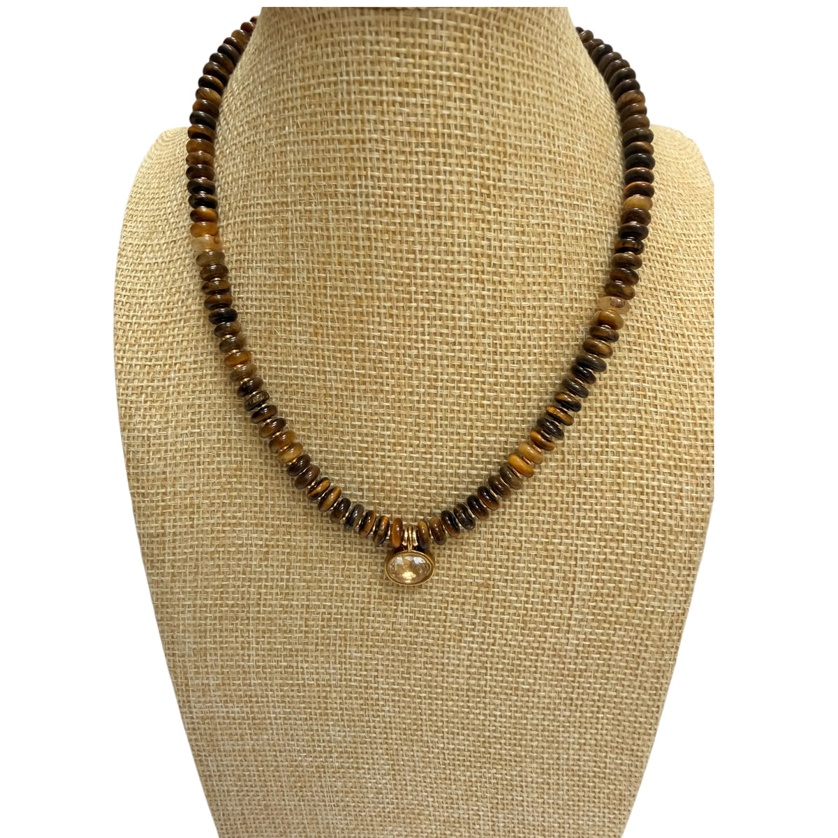 Aerin Necklace - Tiger’s Eye Pendant Necklace