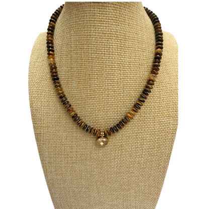 Aerin Necklace - Tiger’s Eye Pendant Necklace