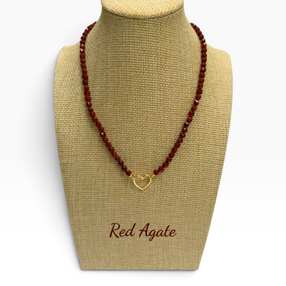 The Sweetie - Red Agate Necklace