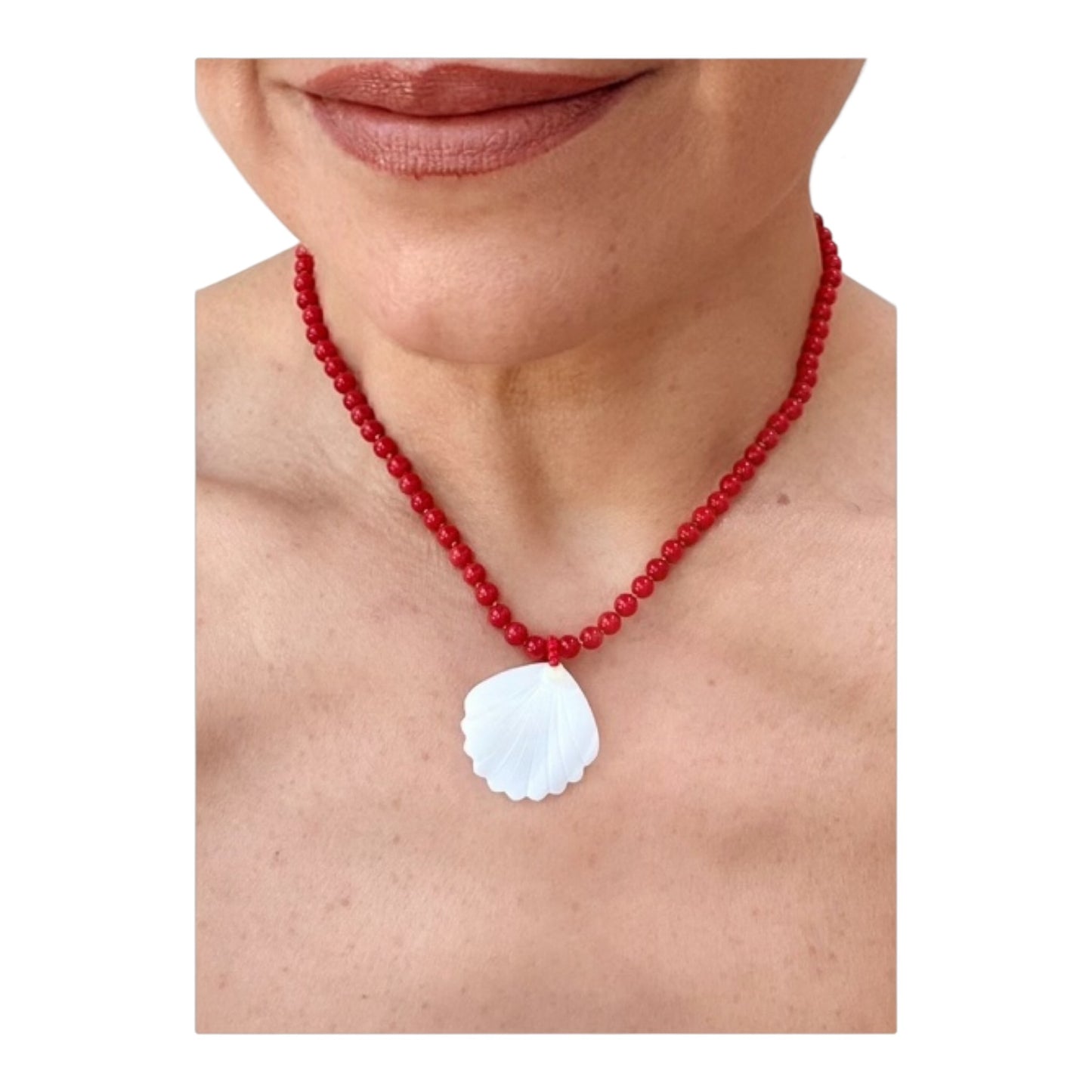 MARISOL Beaded Shell Necklace
