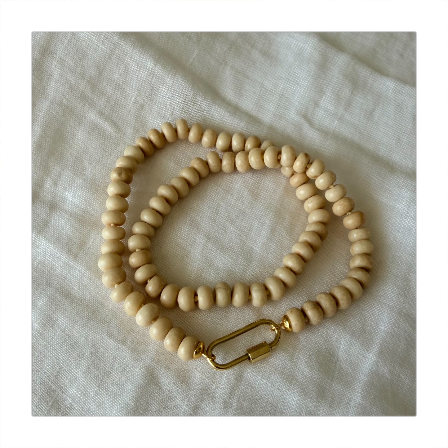 Ana-Maria Cream Jasper Necklace with Charms