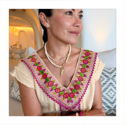 Ana-Maria Cream Jasper Necklace with Charms