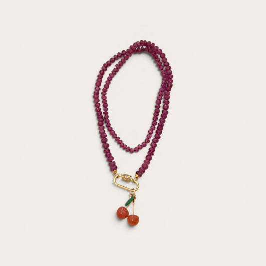 Ruby Beaded Necklace