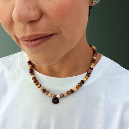 Aerin Necklace - Australian Jasper (Mookite) Pendant Necklace