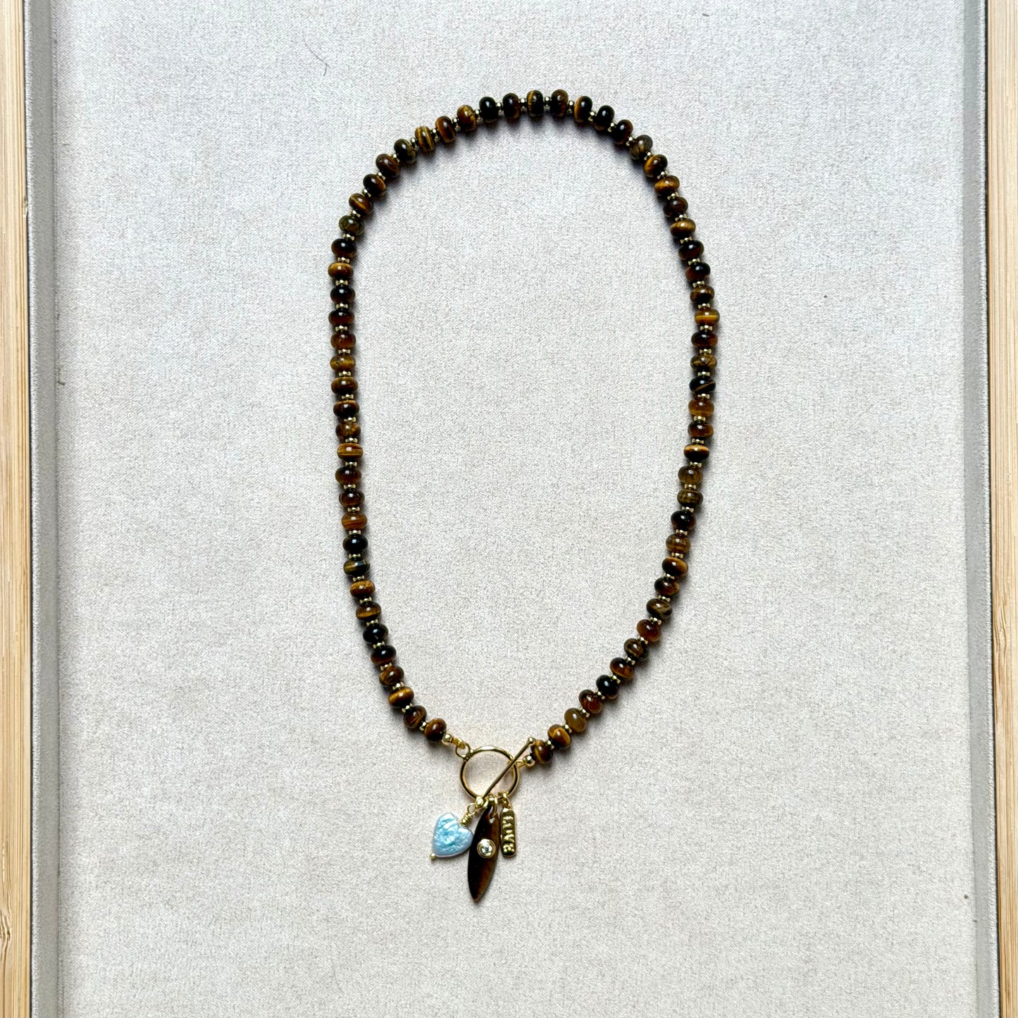 Tigers Eye Kelly Charm Necklace