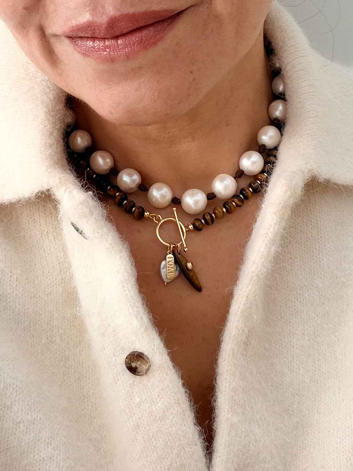 Tigers Eye Kelly Charm Necklace