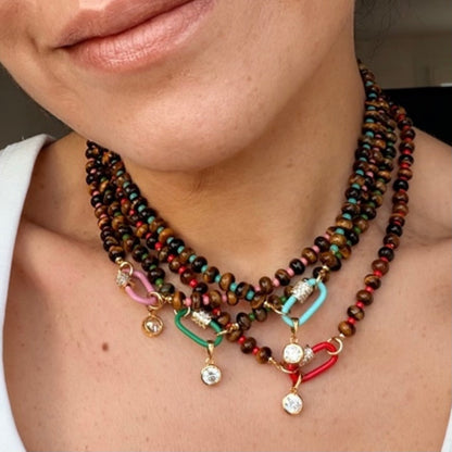GIGI - Tiger’s Eye Beaded Necklace