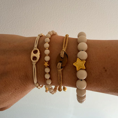 BONITA Beaded Bracelet with Tassel (Pastels)