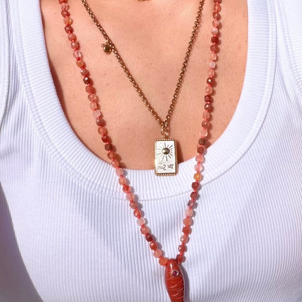 SOL Women’s Gold Sun Pendant Necklace