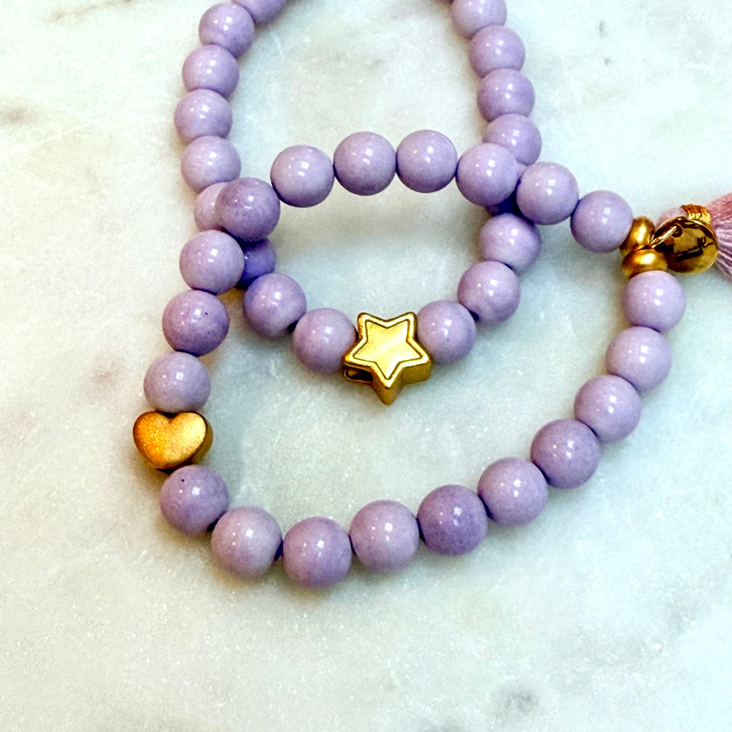 BONITA Beaded Bracelet with Tassel (Pastels)