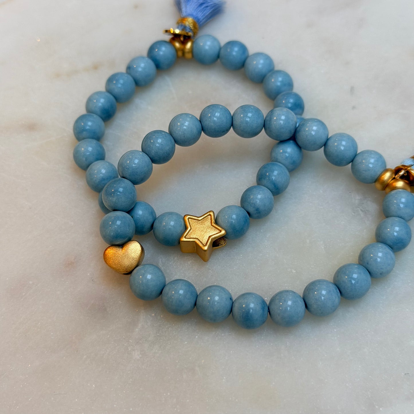 BONITA Beaded Bracelet with Tassel (Pastels)
