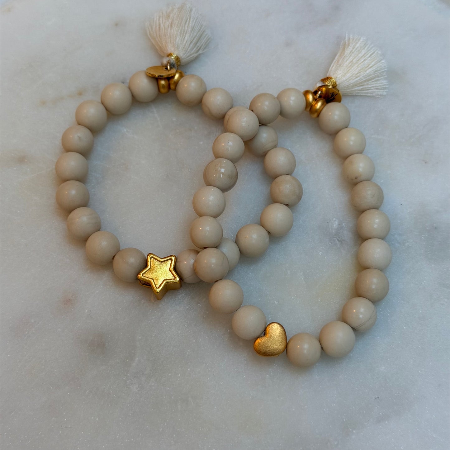 BONITA Beaded Bracelet with Tassel (Pastels)