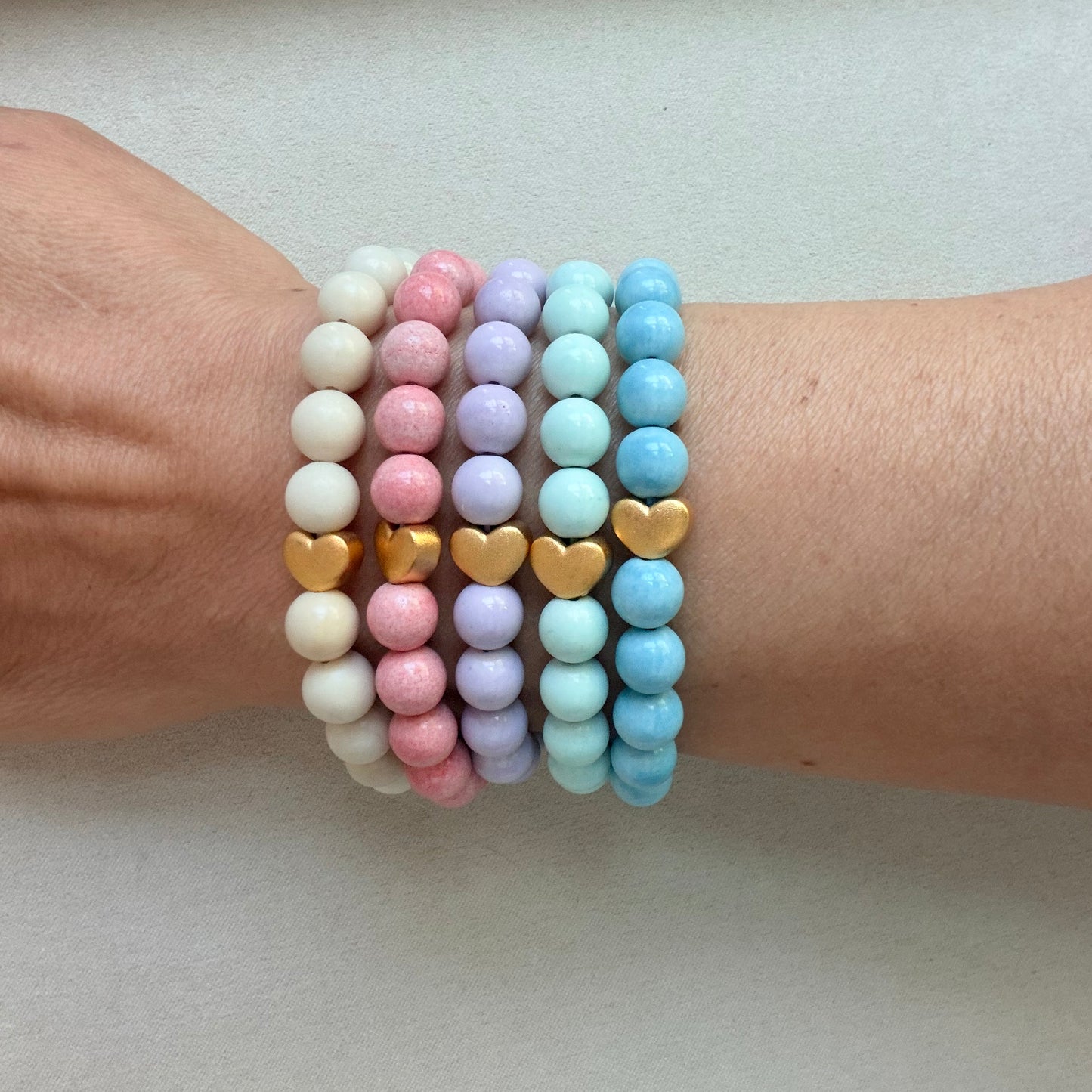 BONITA Beaded Bracelet with Tassel (Pastels)