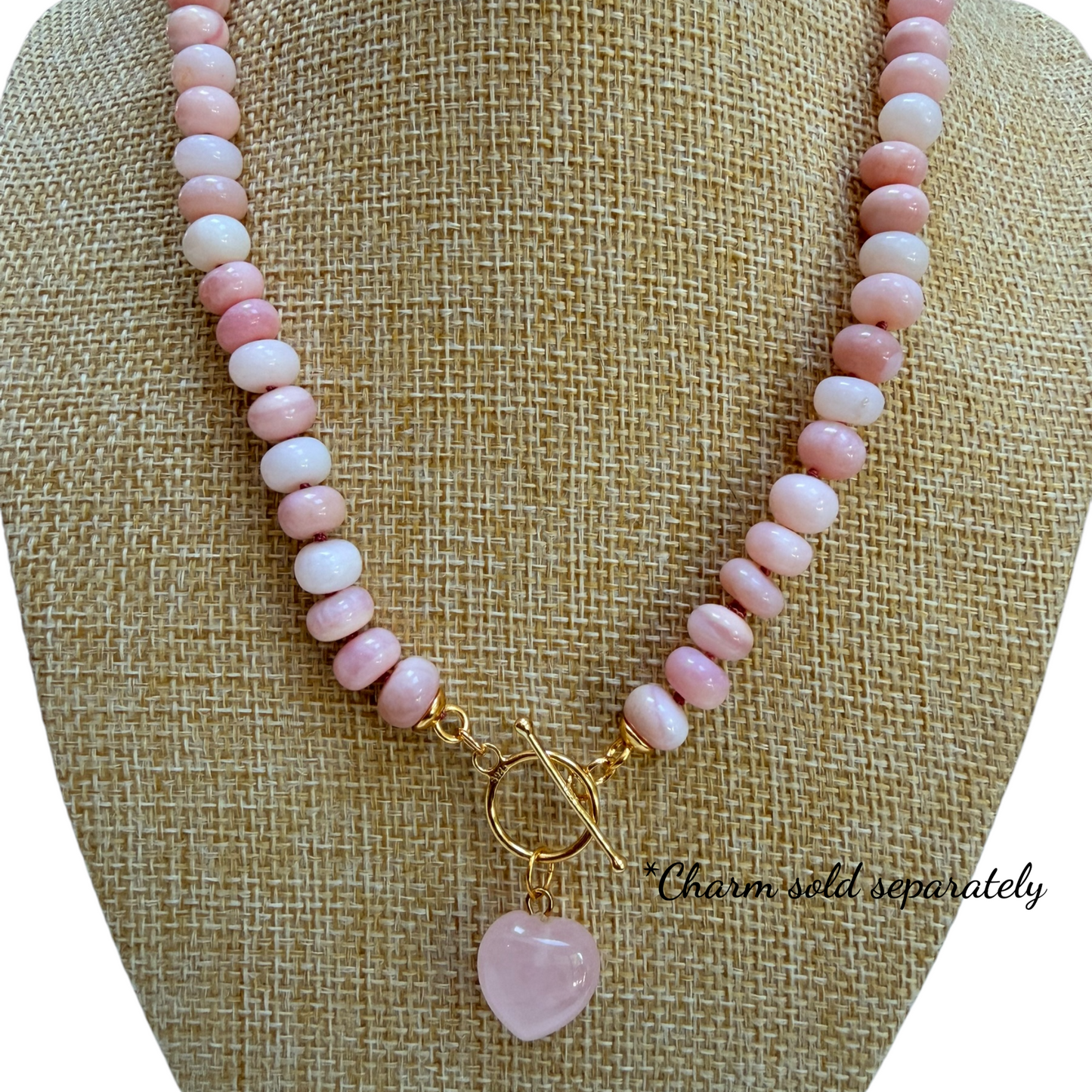 ANA-MARIA Pale Pink Chunky Opal Necklace