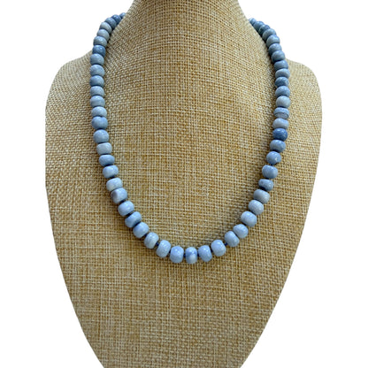 ANA-MARIA Beaded Denim Blue Opal Necklace