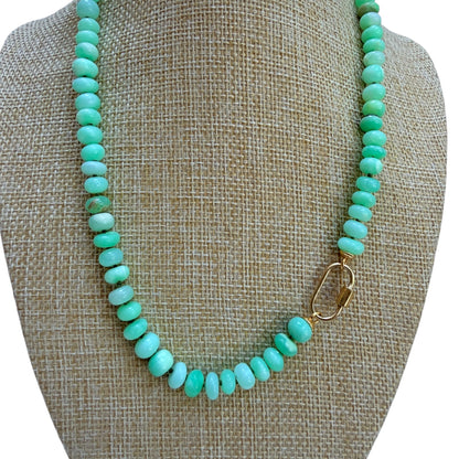ANA-MARIA Parrot Green Beaded Opal Necklace