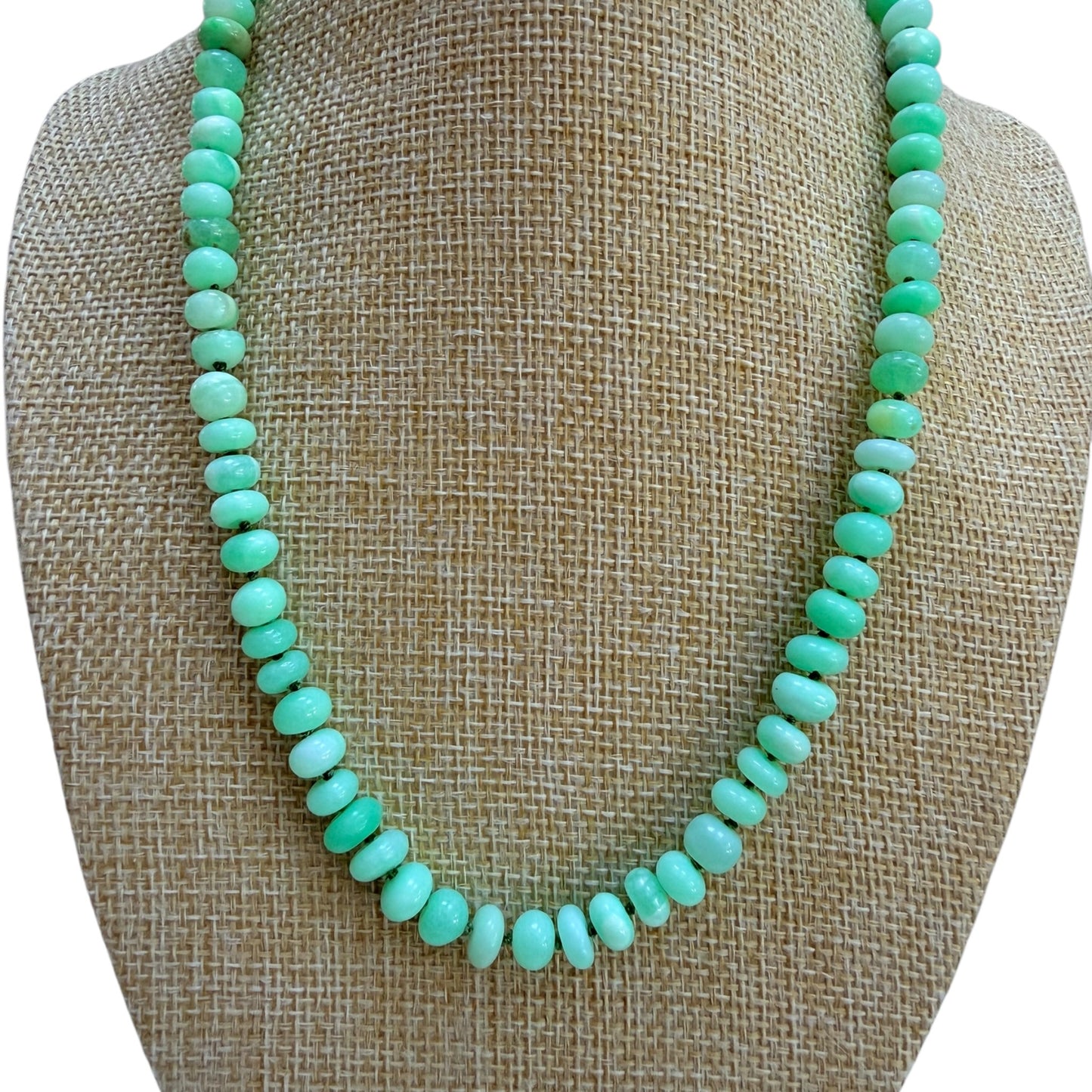 ANA-MARIA Parrot Green Beaded Opal Necklace
