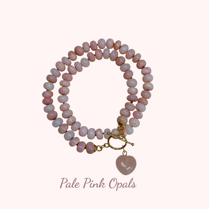 ANA-MARIA Pale Pink Chunky Opal Necklace