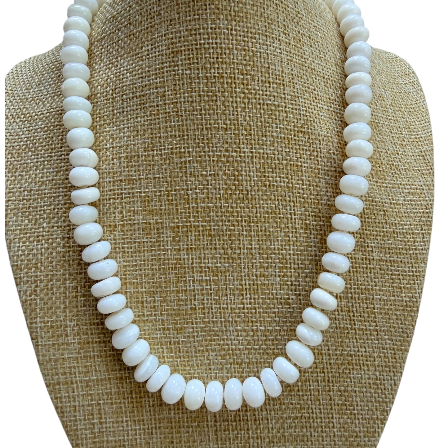 ANA-MARIA Chunky Beaded White Opal Necklace