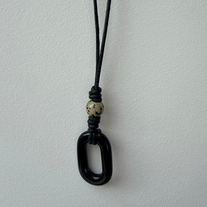 LOLA Necklace with Oval Stone Pendant