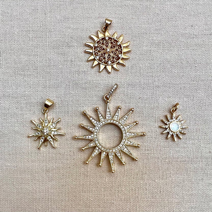 Gold Sun Charms