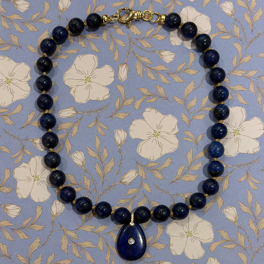 Coco Lapis Lazuli Choker: Intuition & Wisdom