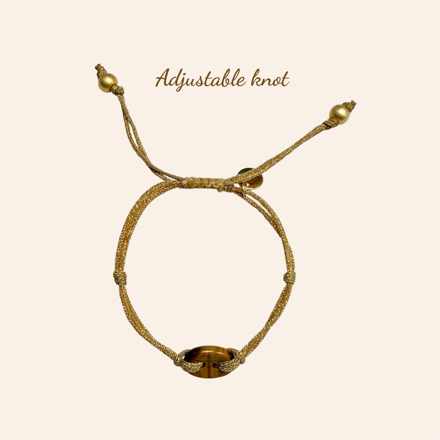 GEMMA Bean Gemstone Cord Bracelet - Energy