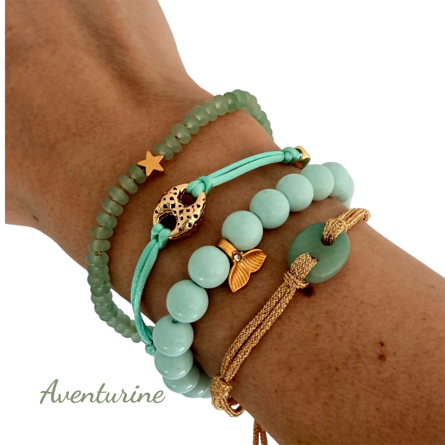 GEMMA Bean Gemstone Cord Bracelet - Energy