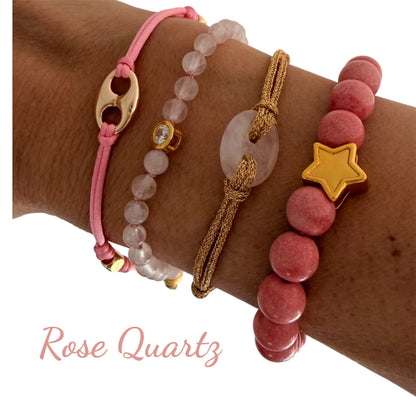GEMMA Bean Gemstone Cord Bracelet - Energy