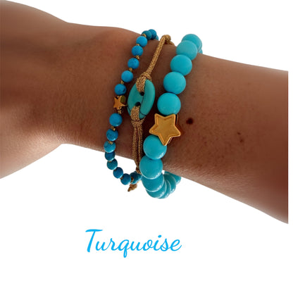 GEMMA Bean Gemstone Cord Bracelet - Energy
