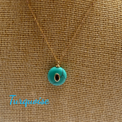 JOY - Dainty Gemstone Pendant Necklace
