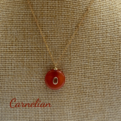 JOY - Dainty Gemstone Pendant Necklace