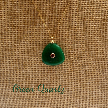 JOY - Dainty Gemstone Pendant Necklace