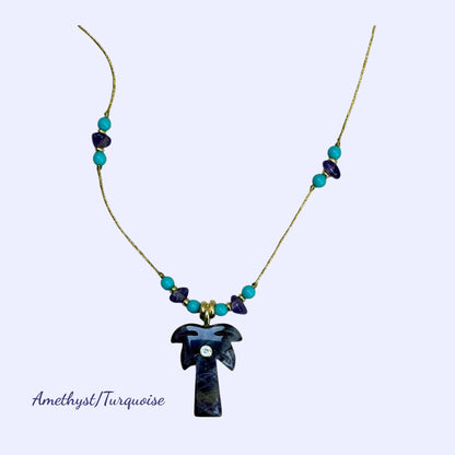 PALOMA Palm Tree Pendant Necklace
