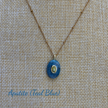 JOY - Dainty Gemstone Pendant Necklace