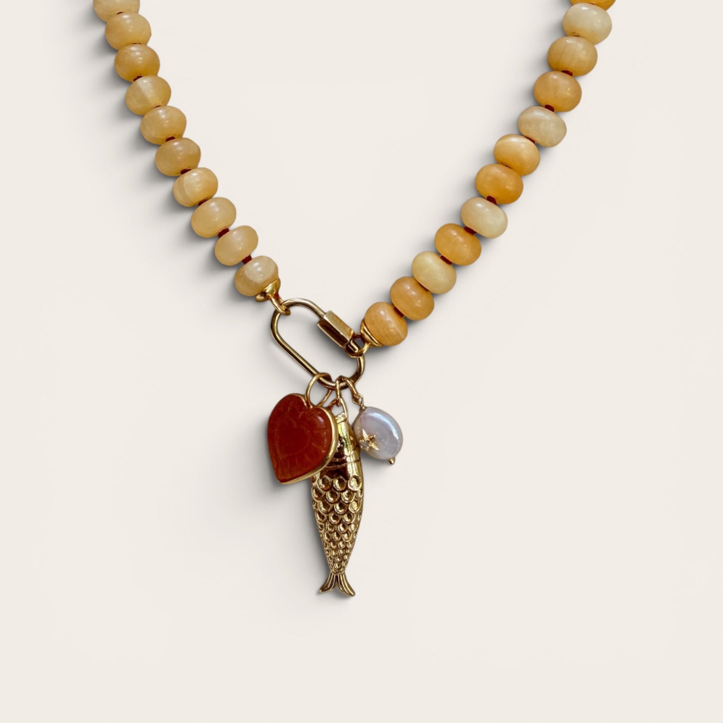 Calcite (yellow) Chunky Beaded Necklace