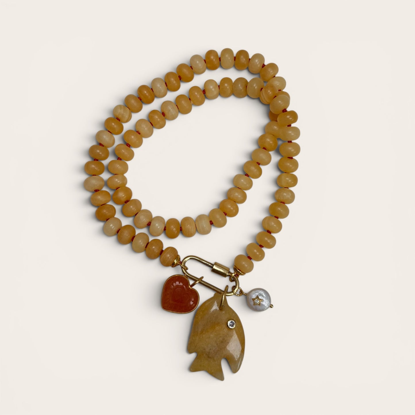 Calcite (yellow) Chunky Beaded Necklace