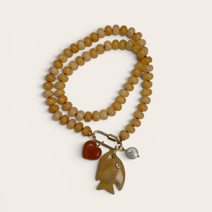 Calcite (yellow) Chunky Beaded Necklace