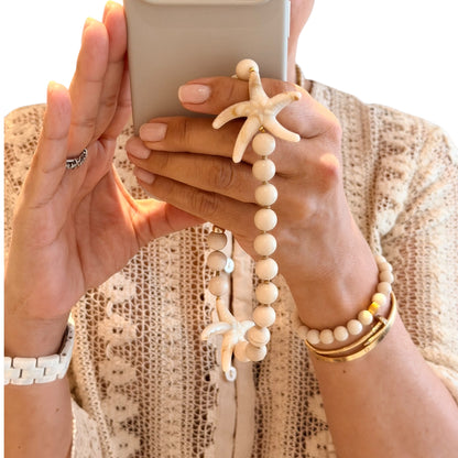 Mimi Starfish Beaded Phone Charm/Wristlet