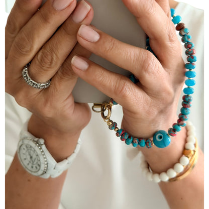 Mimi Evil Eye Phone Charm/Wristlet