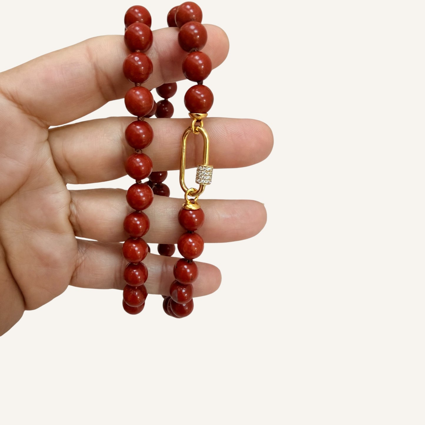 Red Jasper Beaded Necklace: Endurance & Nurturing