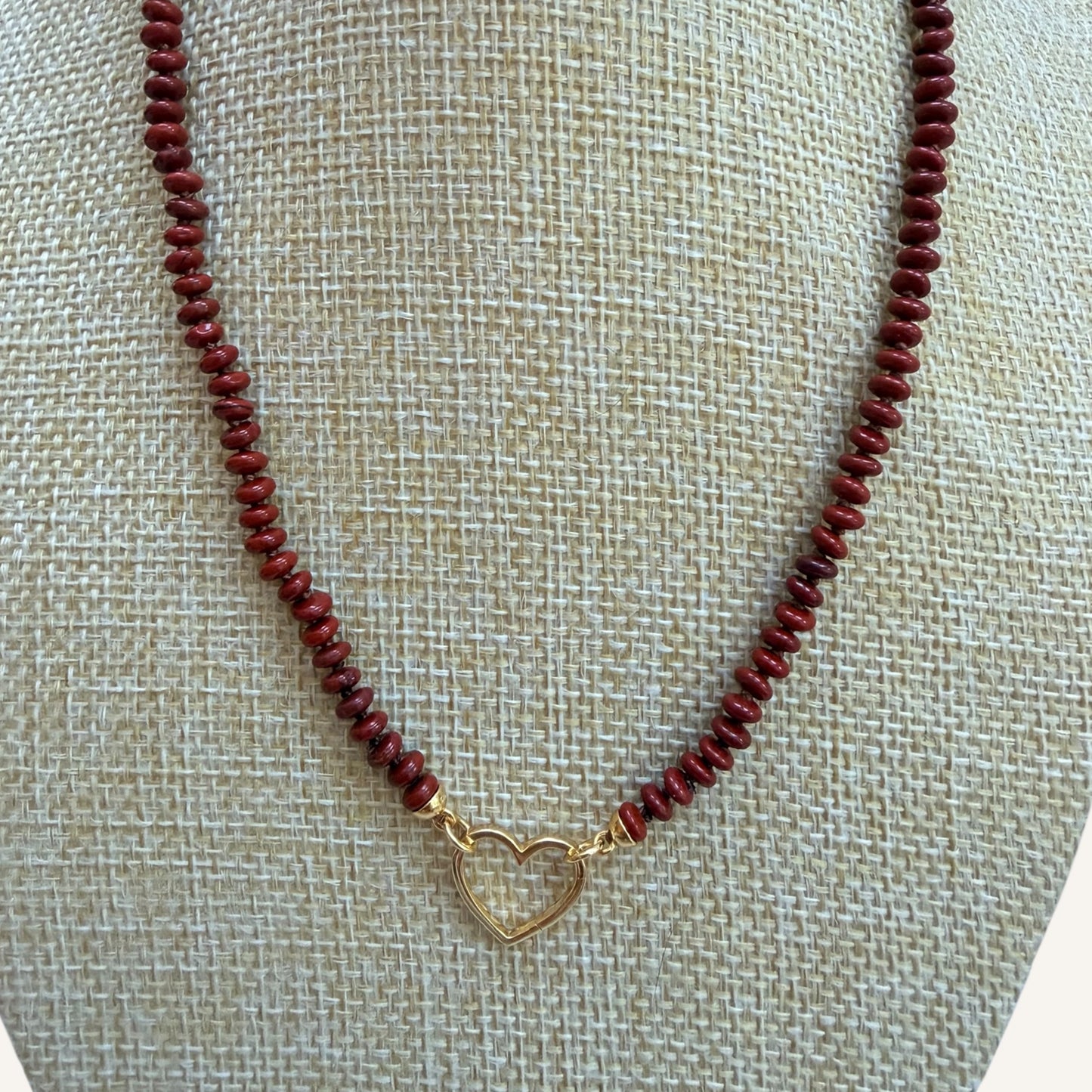 Sweetie Red Jasper Beaded Necklace