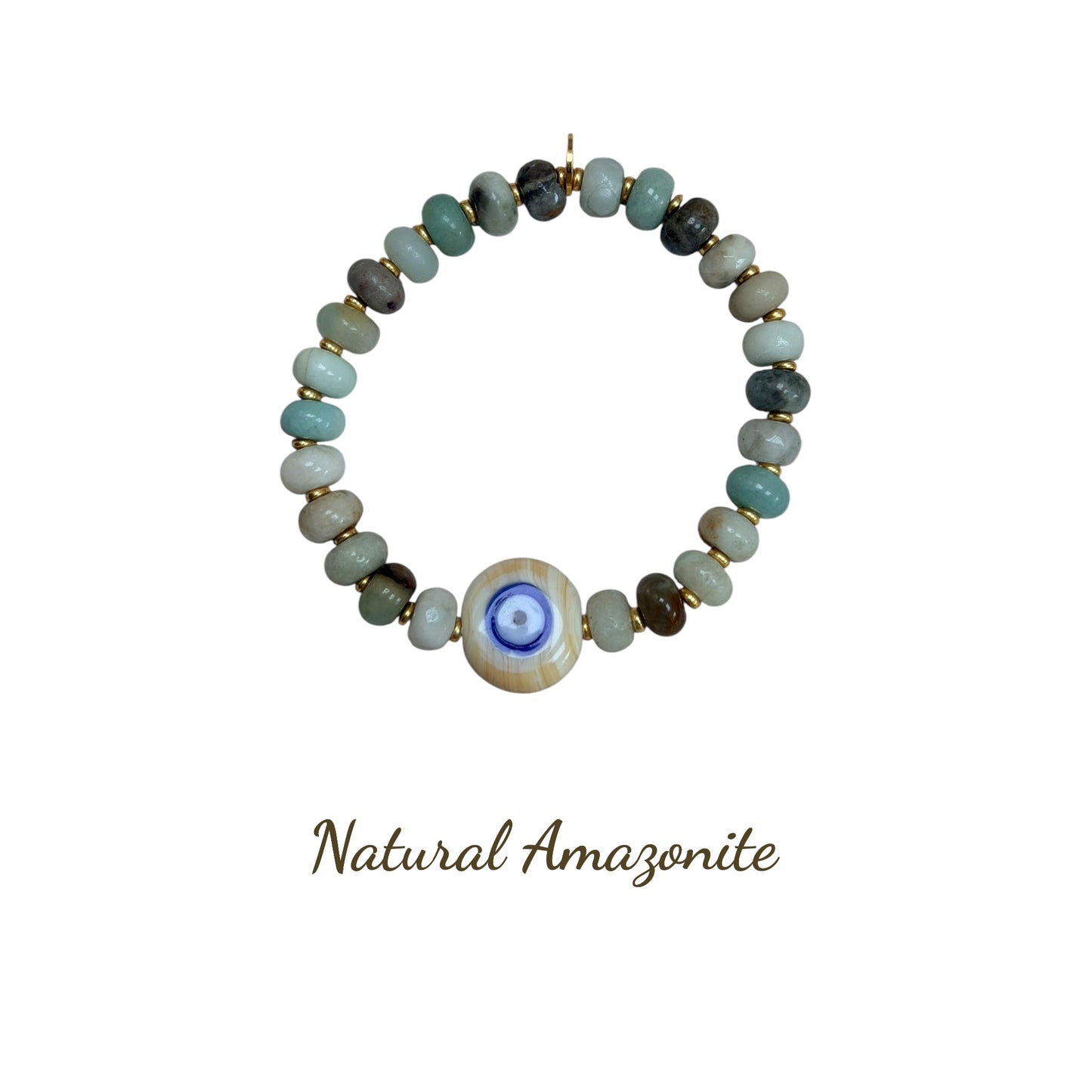 Rider Gemstone Candy Bracelet with Evil Eye