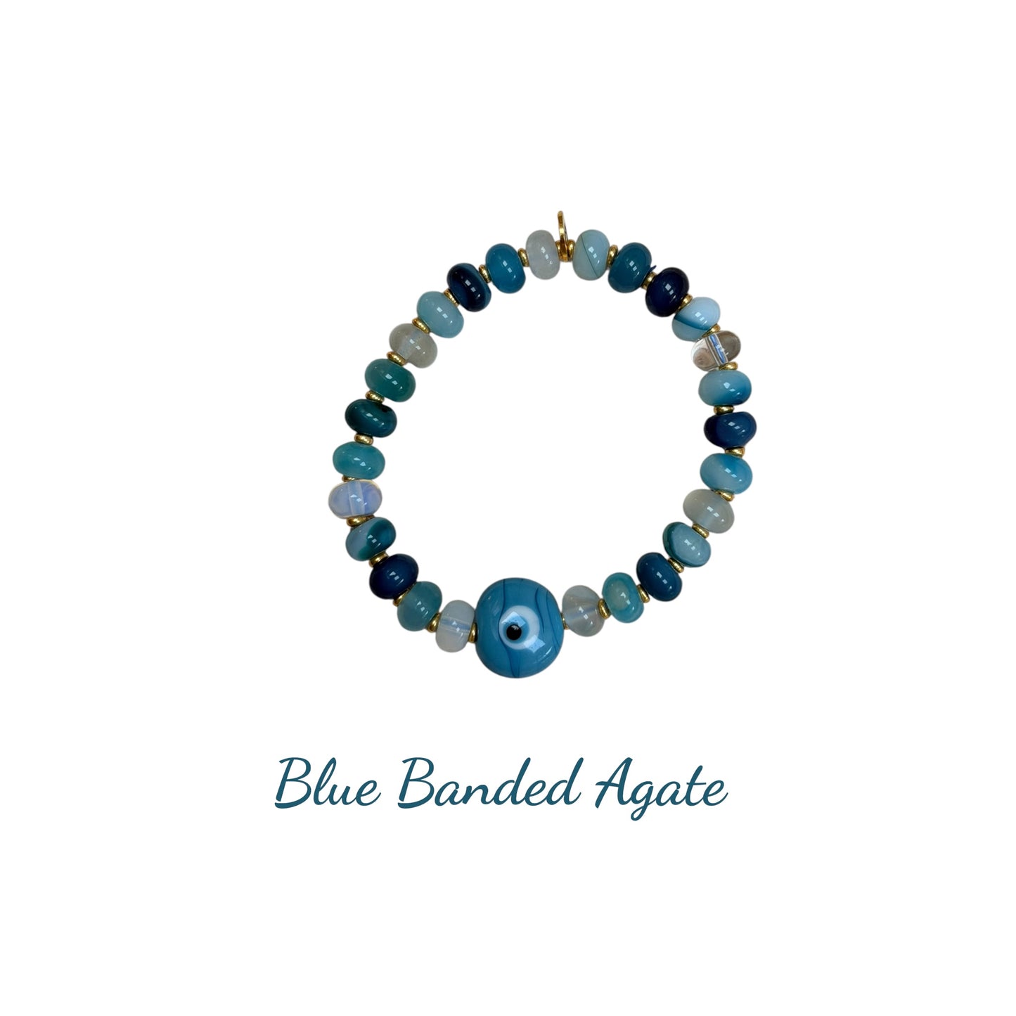 Rider Gemstone Candy Bracelet with Evil Eye