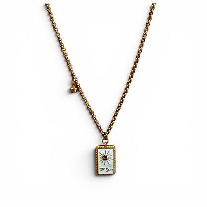 SOL Women’s Gold Sun Pendant Necklace
