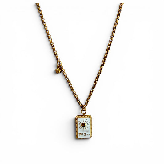 SOL Women’s Gold Sun Pendant Necklace